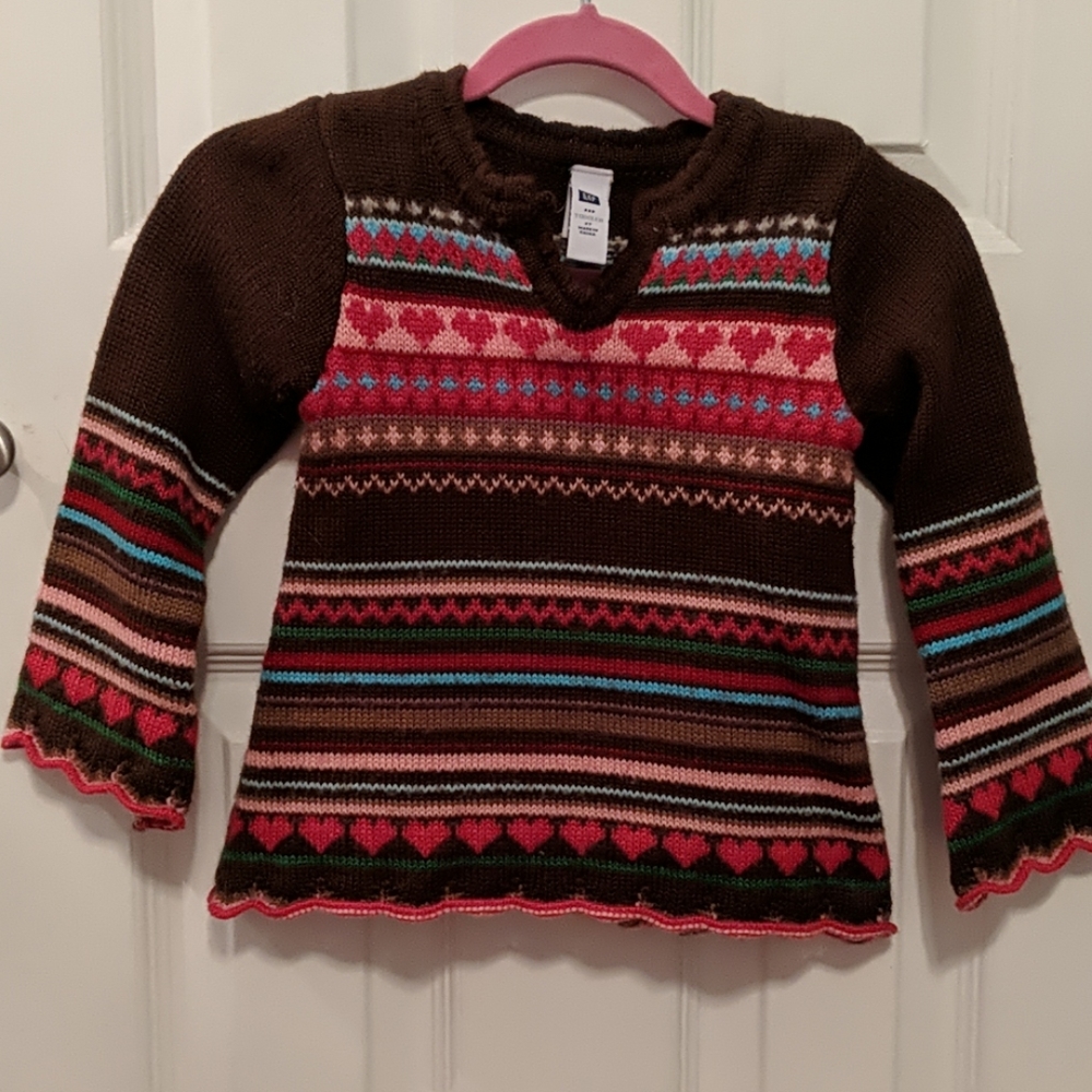 Baby Gap Brown sweater with detailed stripes